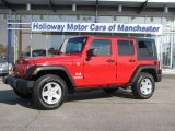 2008 Flame Red Jeep Wrangler Unlimited X 4x4 #62036513