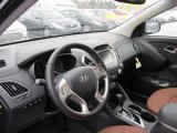 2012 Hyundai Tucson Limited AWD Black/Saddle Interior
