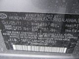 2012 Sonata Color Code for Harbor Gray Metallic - Color Code: P3
