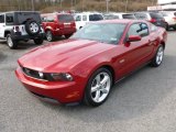 Red Candy Metallic Ford Mustang in 2012