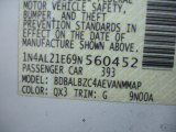 2009 Altima Color Code for Winter Frost Pearl - Color Code: QX3