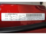 2010 Town & Country Color Code for Inferno Red Crystal Pearl - Color Code: PRH