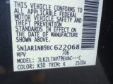2011 Pathfinder Color Code for Dark Slate - Color Code: K50