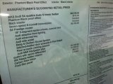 2012 Audi S4 3.0T quattro Sedan Window Sticker