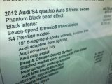 2012 Audi S4 3.0T quattro Sedan Window Sticker