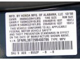 2009 Odyssey Color Code for Bali Blue Pearl - Color Code: B552P