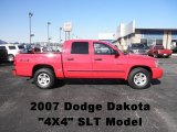 2007 Flame Red Dodge Dakota SLT Quad Cab 4x4 #62098436