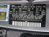 2012 Sorento Color Code for Titanium Silver - Color Code: IM