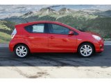 Absolutely Red Toyota Prius c in 2012