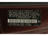 2009 Yaris Color Code for Carmine Red Metallic - Color Code: 3Q8