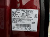 2004 F150 Color Code for Dark Toreador Red Metallic - Color Code: JL
