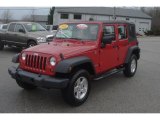 2008 Flame Red Jeep Wrangler Unlimited X 4x4 #62194481