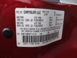 2008 PT Cruiser Color Code for Inferno Red Crystal Pearl - Color Code: PRH