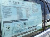 2012 Mercedes-Benz E 350 4Matic Wagon Window Sticker