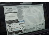 2012 Toyota Prius c Hybrid Two Window Sticker