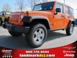 2012 Crush Orange Jeep Wrangler Unlimited Rubicon 4x4 #62312146