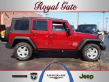 2012 Deep Cherry Red Crystal Pearl Jeep Wrangler Unlimited Sport 4x4 #62312007