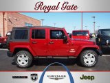 2012 Deep Cherry Red Crystal Pearl Jeep Wrangler Unlimited Sahara 4x4 #62312005