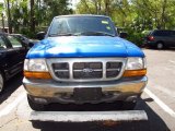 Bright Atlantic Blue Metallic Ford Ranger in 1999