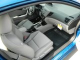 2012 Honda Civic EX-L Coupe Gray Interior