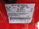 2009 F250 Super Duty Color Code for Red - Color Code: F1