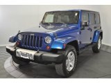 2009 Deep Water Blue Pearl Jeep Wrangler Unlimited Sahara 4x4 #62312654