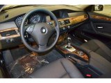 2009 BMW 5 Series 550i Sedan Black Interior
