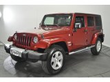 2008 Red Rock Crystal Pearl Jeep Wrangler Unlimited Sahara 4x4 #62377860