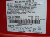 2011 Mustang Color Code for Race Red - Color Code: PQ