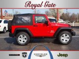 2007 Flame Red Jeep Wrangler X 4x4 #62434655