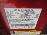 2010 F150 Color Code for Red Candy Metallic - Color Code: U6