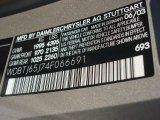 2004 CLK Color Code for Desert Silver Metallic - Color Code: 693