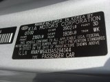 2010 Forte Koup Color Code for Bright Silver - Color Code: 3D