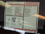 2002 Pontiac Firebird Trans Am WS-6 Coupe Window Sticker