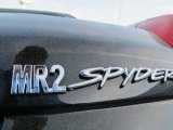 Toyota MR2 Spyder 2002 Badges and Logos