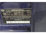 2011 Sonata Color Code for Indigo Blue Pearl - Color Code: 3U