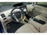 2012 Toyota Prius v Two Hybrid Bisque Interior