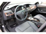 2009 BMW 5 Series 528xi Sedan Black Interior