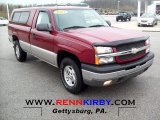 2004 Sport Red Metallic Chevrolet Silverado 1500 LS Regular Cab 4x4 #62596446