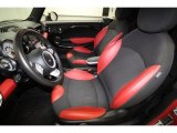 2009 Mini Cooper S Convertible Black/Rooster Red Interior
