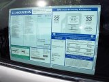2012 Honda Accord LX-S Coupe Window Sticker