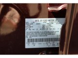 2009 Edge Color Code for Cinnamon Metallic - Color Code: HT