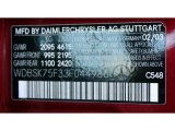 2003 SL Color Code for Firemist Red Metallic - Color Code: 548