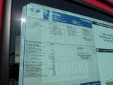 2012 Ford E Series Cutaway E350 Commercial Utility Truck Window Sticker