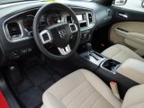 2011 Dodge Charger SE Black/Light Frost Beige Interior