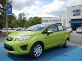 2012 Lime Squeeze Metallic Ford Fiesta SE Sedan #62596205