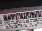 2010 Nitro Color Code for Bright Silver Metallic - Color Code: PS2