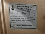 2002 Maserati Coupe Cambiocorsa Info Tag