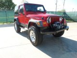2005 Flame Red Jeep Wrangler Rubicon 4x4 #62663289