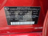 2011 Sonata Color Code for Venetian Red - Color Code: TR